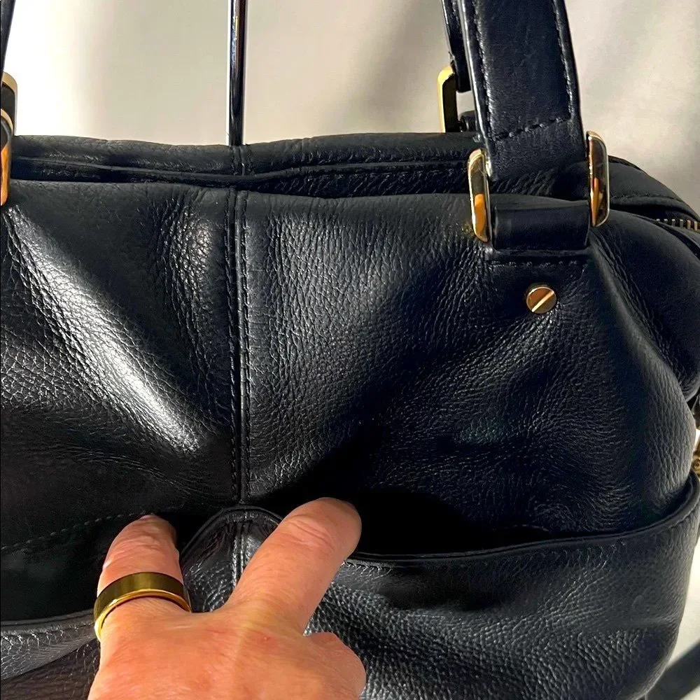 Michael Kors Portland Black Leather Satchel - Picture 5 of 16